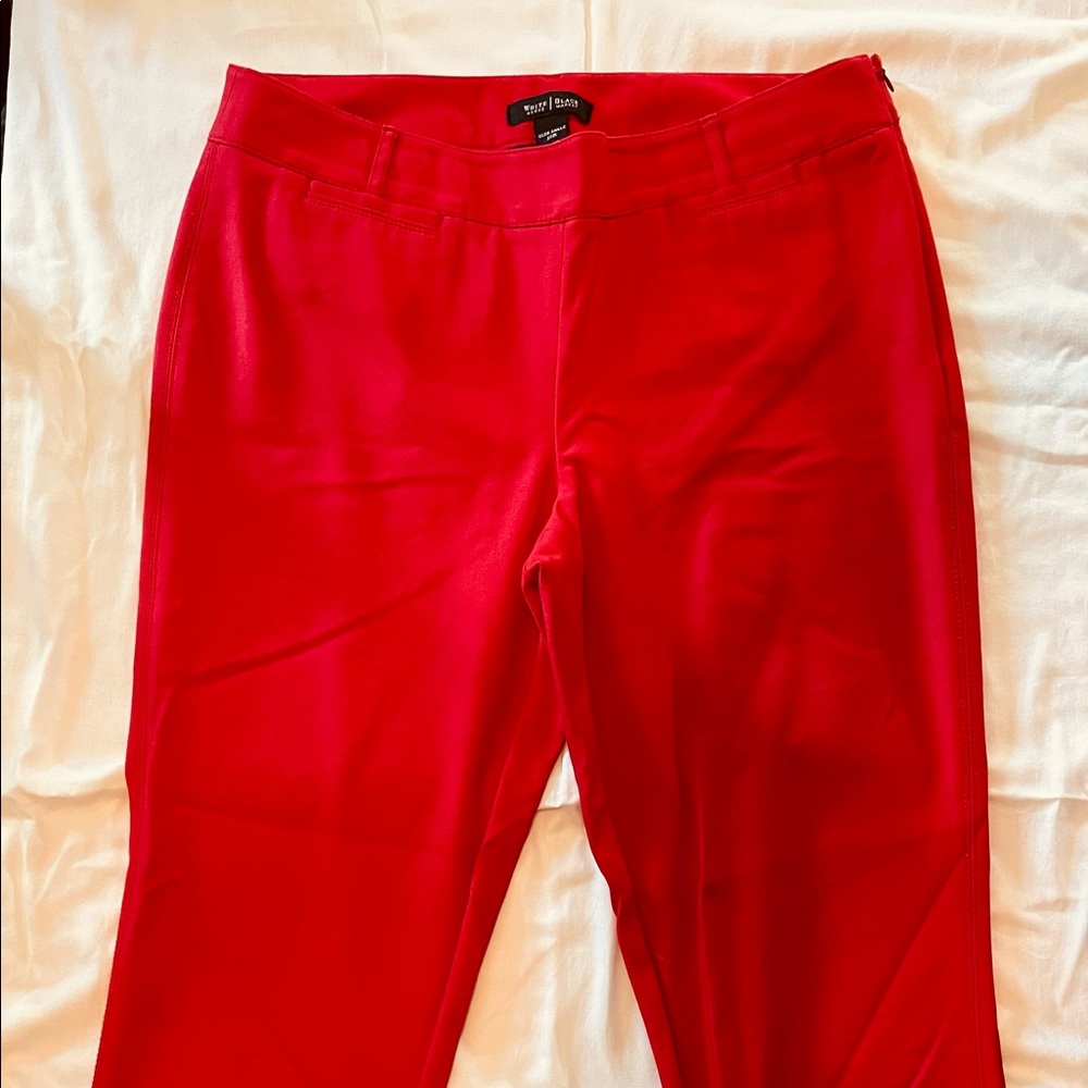 WHBM red crop dress pants 12